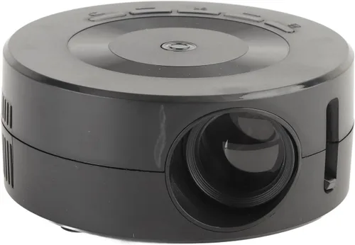 Vista 7 de Luqeeg Mini proyector portátil, negro, LCD, VGA, USB, compatible con iOS, teléfono, tableta, con control remoto