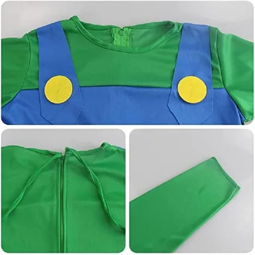Vista 2 de slhiewaly Super Brothers Costume For Kids Halloween Cosplay Jumpsuits