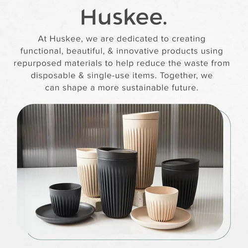 Vista 8 de Taza HuskeeCup y tapa de 8oz - Natural