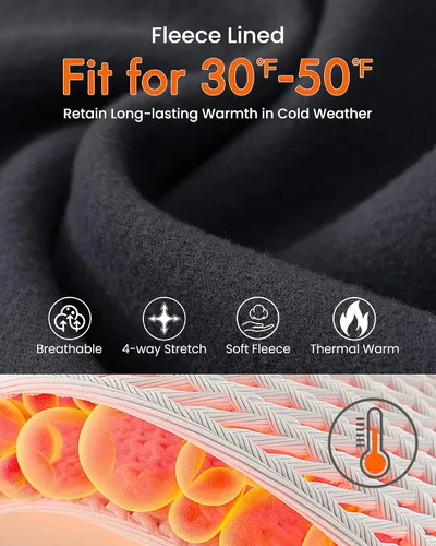 Vista 5 de G4Free Leggings acampanados con forro polar para mujer, pantalones de yoga elásticos con 4 bolsillos de 29 pulgadas, 31 pulgadas, 33 pulgadas