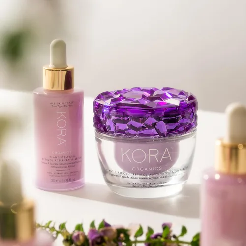 Vista 6 de KORA Organics Hidratante alternativo al retinol de células madre vegetales, alternativa activa al retinol suaviza las arrugas y reafirma la piel