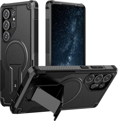 Vista 12 de ONES Funda para Samsung Galaxy A56 5G / A36 5G, grado MIL, a prueba de caídas, doble capa a prueba de golpes, bolsa de aire de esquina, soporte