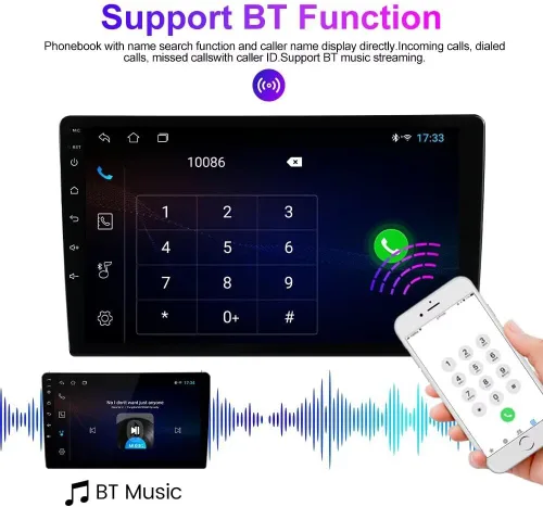 Vista 3 de Radio estéreo Android para Benz Smart 453 Fortwo 2015-2020, Biorunn 9 pulgadas GPS Navi inalámbrico Car-Play Android Auto Upgrade Dash Kit IPS WiFi