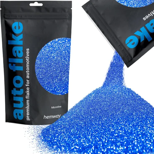 Vista 31 de Hemway Purpurina metálica automotriz MICROFINE 1/256" .004" 0.1mm 100 micras, aditivo de pintura en escamas metálicas 100 g para uso con pintura