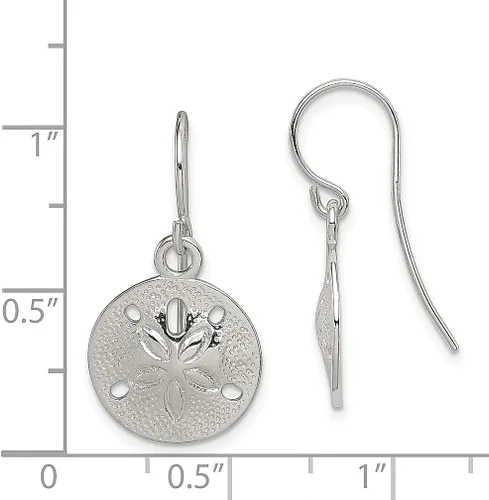Vista 4 de Pendientes colgantes de plata de ley 925 con estrella de mar y estrella de mar y arena, para exteriores, naturaleza, vida animal, joyería fina