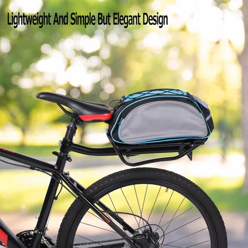 Vista 8 de Portaequipajes trasero para bicicleta con abrazadera de liberación rápida, estante retráctil de carga de bicicleta de aleación de aluminio, marco
