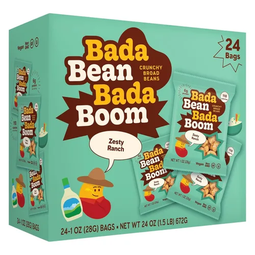 Vista 13 de Enlightened Bada Bean Bada Boom - Proteína a base de plantas, libre de gluten, vegana, crujientes y tostadas (habas), 110 calorías por porción