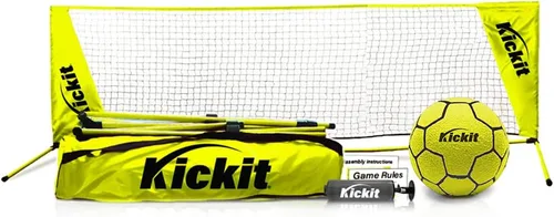 Vista 11 de Kickit Soccer Tennis Game Set, Portable 6.5' Wide x 2' High Net & Soft Lightweight Ball, Play Outdoors, Indoors, Backyard, Beach, Complete Skills