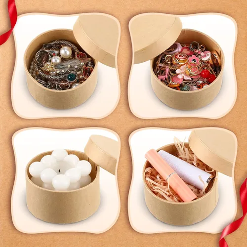 Vista 5 de Geyee 24 cajas de papel de 3.9 pulgadas con tapas, caja de regalo pequeña