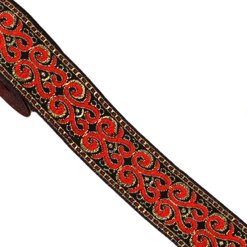 Vista 6 de Patrones de palmette - Cinta de tela tejida con flecos para accesorios de ropa, correas de adorno, cinturones, collares de ancho 1.3 pulgadas por