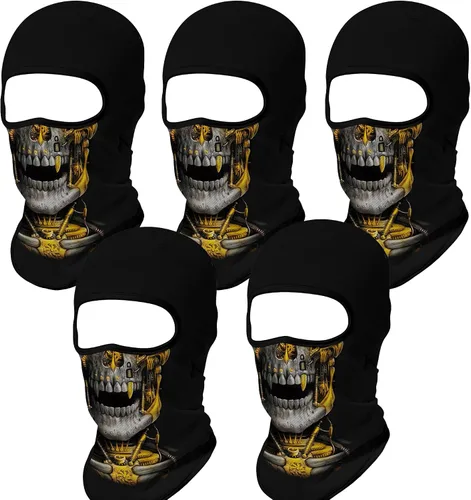 Vista 15 de Pasamontañas 3D, máscara de cara completa, resistente al viento, máscara de esquí con calavera táctica para motocicleta, ciclismo, Halloween