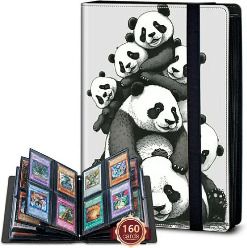 Vista 52 de Rossy Carpeta de tarjetas con 4 bolsillos, carpeta de tarjetas intercambiables, álbum de colección de tarjetas, para 160 tarjetas de carga lateral
