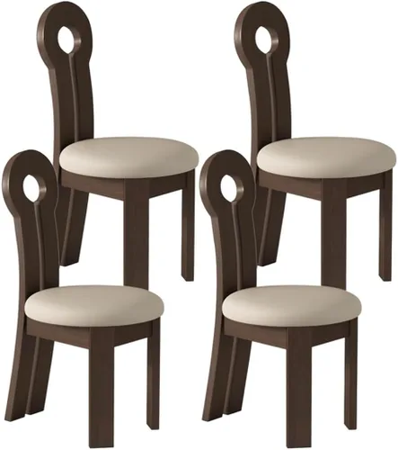 Vista 63 de YVYKFZD Dining Chairs Set, Solid Wood Dining Room Chair, Upholstered Kitchen Chairs, Unique Key-Shaped Living Room Chair, for Offices Bedroom Study