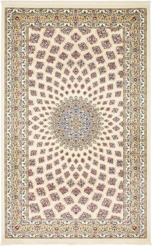 Vista 15 de Unique Loom Narenj Collection - Alfombra clásica con diseño de medallón texturizado tradicional, 3 x 5 pies, 1 pulgada, rectangular, color Azul