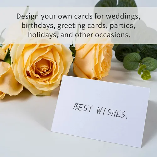 Vista 3 de Tarjetas de lugar para la configuración de la mesa - 50 piezas de tarjetas de lugar blancas en blanco para bodas, tiendas de nombre, tarjetas