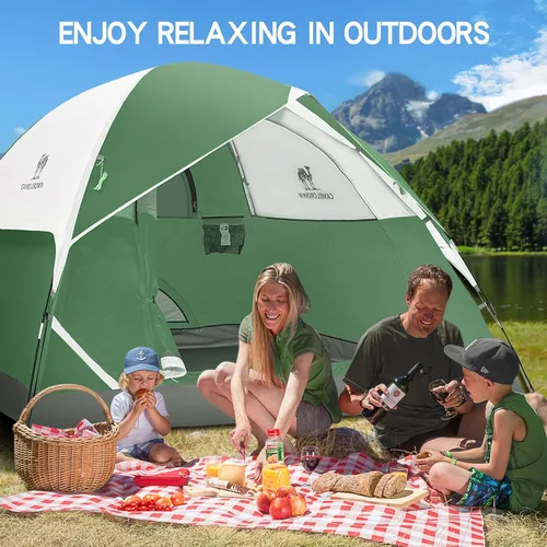 Vista 5 de CAMEL CROWN 4/6 Person Tent Waterproof Lightweight Portable Backpacking Tent for Outdoor Camping Hiking