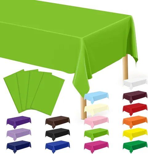 Vista 13 de Suministros de regreso a clases, 2 manteles de 108 x 54 pulgadas, manteles desechables coloridos para el primer día de escuela, rectangular
