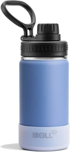 Vista 51 de Botella de agua de 12 oz para niños de acero inoxidable con aislamiento al vacío de boca ancha Botella de agua deportiva - Pequeña botella de agua