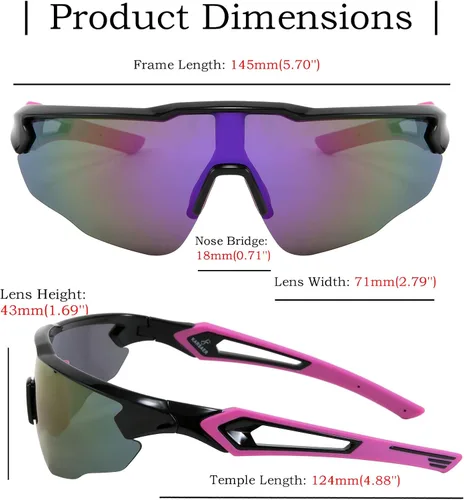 Vista 4 de Karsaer Ciclismo Deportes TR90 Gafas de sol hombres mujeres, ciclismo de montaña, escalada en roca, kayak deportes gafas