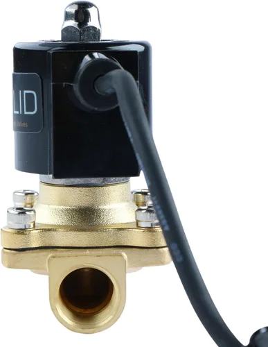 Vista 3 de U.S. Solid 1/2" válvula electromagnética eléctrica de latón subacuática 110V CA normalmente cerrada VITON IP67 aire no potable aceite de agua