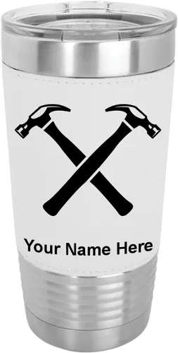 Vista 21 de LaserGram Personalized 20oz Tumbler, Hammers (Baseball Style)