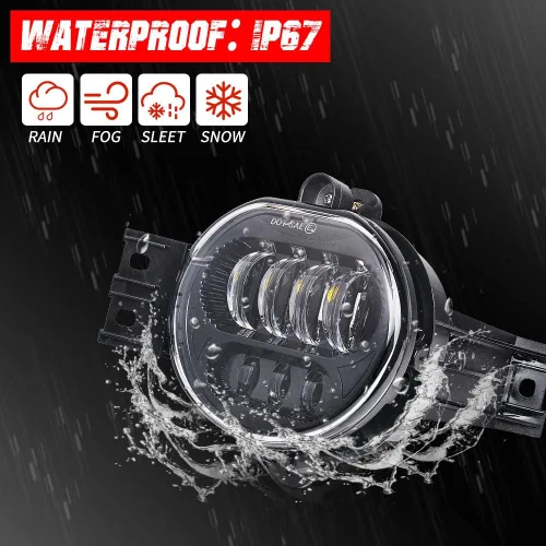Vista 6 de Luces antiniebla LED compatibles con Dodge Ram 1500 2002-2008, Ram 2500 3500 2003-2009, Dodge Durango 2004-2006, repuesto de montaje de faros