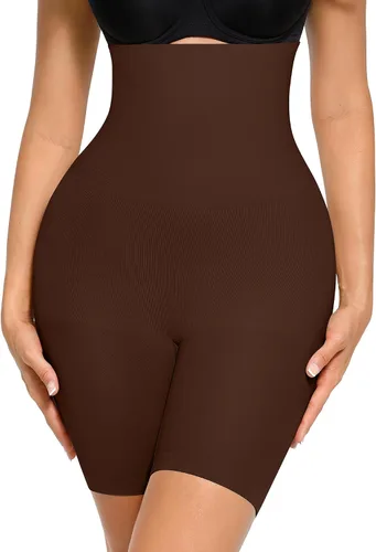 Vista 9 de FeelinGirl Fajas moldeadoras de cintura alta para mujer, pantalones cortos de control de levantamiento de glúteos Negro