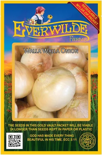 Vista 4 de Everwilde Farms - Semillas de cebolla Walla Walla de 1 onza - Gold Vault