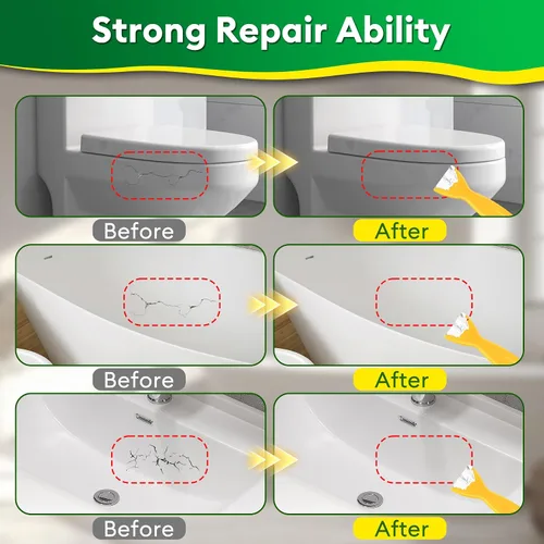 Vista 4 de Kit de reparación de porcelana para fregadero, kit de reparación de fregadero de porcelana, impermeable, para fibra de vidrio, porcelana, chip