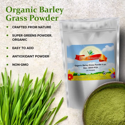 Vista 2 de Best Botanicals Hierba de cebada en polvo 4 oz (orgánico)