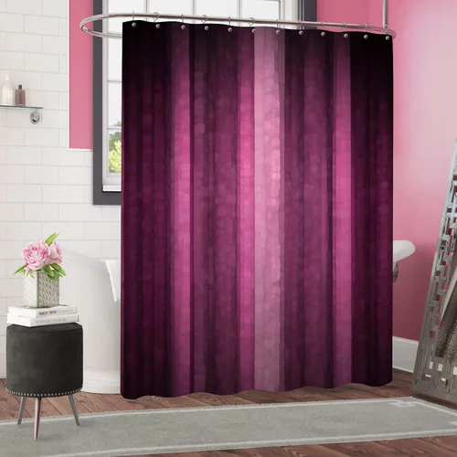 Vista 15 de Gibelle Cortina de ducha pequeña de 36 x 72 pulgadas, juego estrecho medio negro y gris, tela moderna abstracta para baño, textura de vidrio fresco