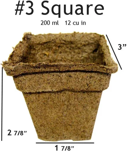 Vista 3 de CP3-12 Macetas CowPots de 3 Pulgadas, Paquete de 12