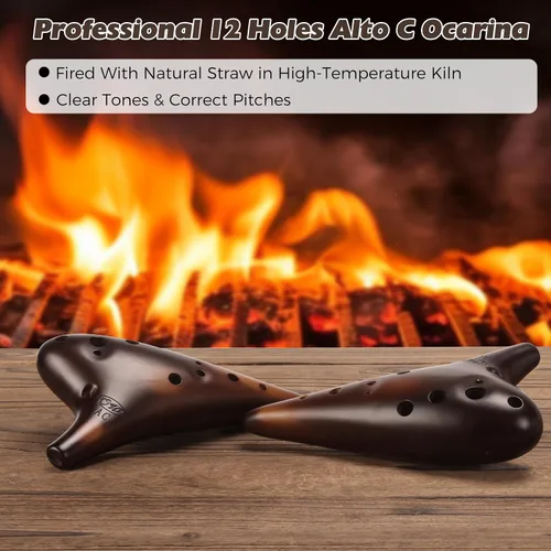 Vista 10 de Forest Whisper" 12 Agujero Ocarina Clásico strawfire obra maestra Colleccionable, alto C, recomendado por Tienda propietario OcarinaWind®