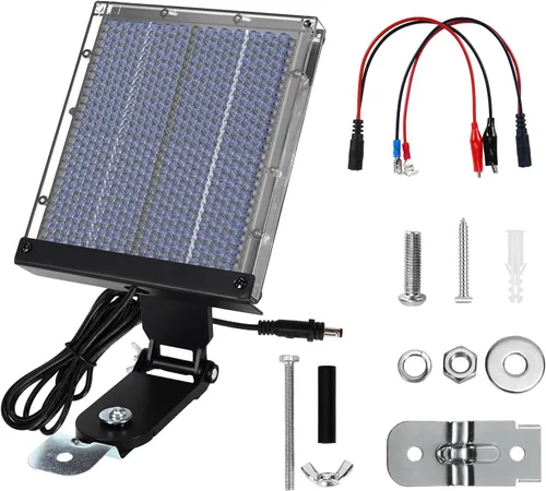 Vista 8 de Panel solar para comedero de ciervos, panel solar de 6 V, alimentador de caza al aire libre, impermeable, cargador de batería de energía solar de 6