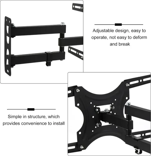 Vista 8 de Garneck Soporte de pantalla LCD fijo resistente al desgaste para montaje en la pared ajustable para la estructura estable del hogar, compatible