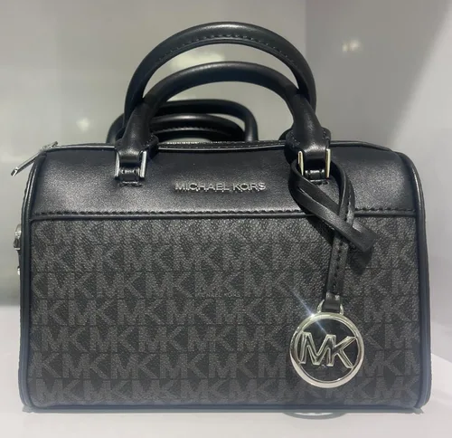 Vista 6 de Michael Kors Bolsa de viaje extra pequeña de piel y lona recubierta