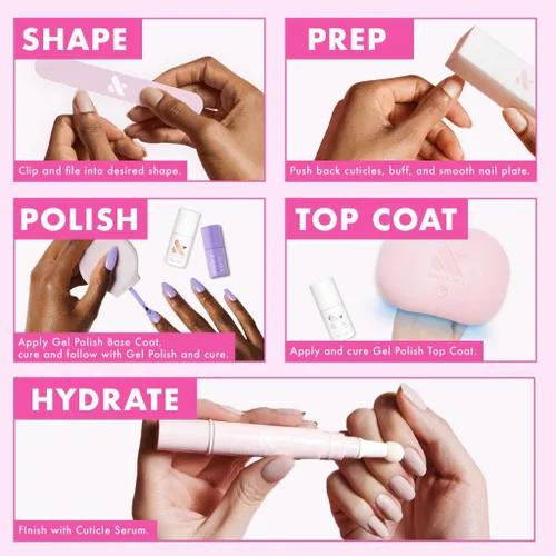 Vista 6 de Olive & June Juego de Esmaltes de Gel Más Vendidos Se Necesita Lámpara de Uñas LED UV Incluye 6 Tonos