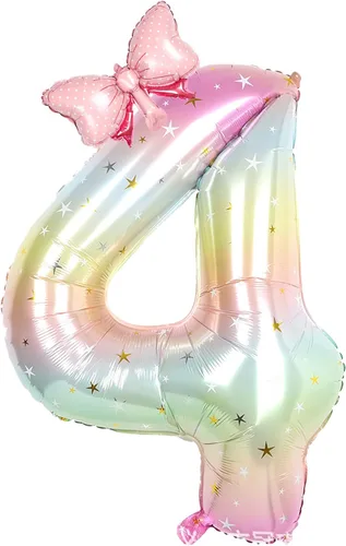 Vista 3 de Globos de feliz cumpleaños con números grandes de papel de aluminio, globos de cumpleaños con números, globos de feliz cumpleaños para decoración