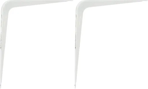 Vista 2 de Hardware Essentials 852173 - Soporte de estante de 5 x 6 pulgadas, 1 unidad (paquete de 1), color blanco