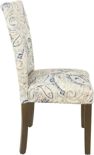 Vista 6 de HomePop Classic Parsons - Silla de comedor, terciopelo azul Azul terciopelo