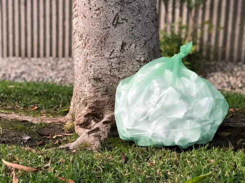 Vista 6 de Reli. Bolsas de basura compostables de 6 a 8 galones 200 unidades a granel ASTM D6400 Verde Ecológicas Para abono