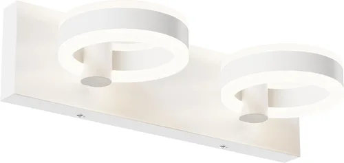 Vista 10 de Lámparas LED de baño, luces negras de tocador de 15 pulgadas, modernos apliques de pared acrílicos de 2 luces, accesorio de iluminación de pared