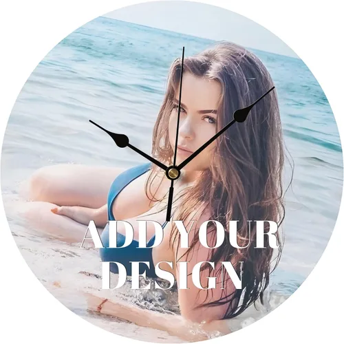Vista 12 de Reloj de pared personalizado, reloj personalizado con texto de 4 imágenes, reloj de fotos silencioso redondo personalizado de PVC, regalos