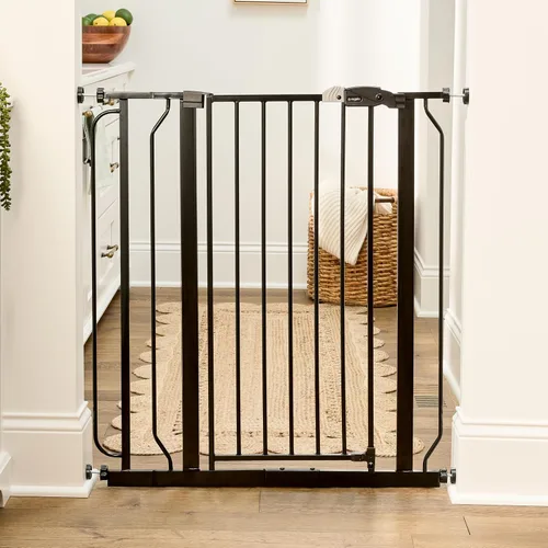 Vista 10 de Regalo Easy Step - Puerta para bebé extra alta con acceso, kit adicional, incluye kit de extensión de 4 pulgadas, kit de montaje a presión, ventosas
