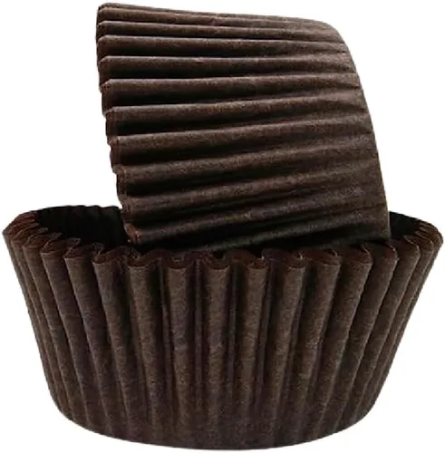 Vista 35 de Regency Wraps Vasos para hornear de grado profesional a prueba de grasa, paquete de 40 unidades, forros estándar, guingam negro, para cupcakes Negro