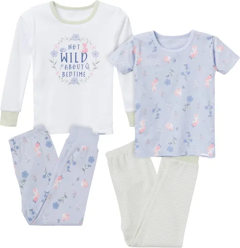 Vista 9 de Conjunto de pijama de 4 piezas con diseño de dinosaurio ajustado para niños Bailarinas