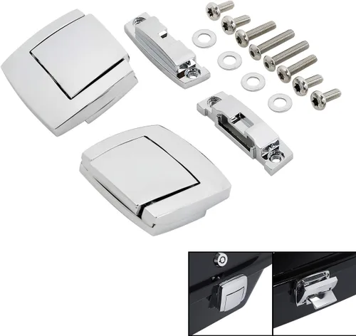 Vista 2 de TCT-MOTORPARTS Pestillos de equipaje Tour para Harley 1980-2013 touring Street Electra Road Glide Ultra Classic