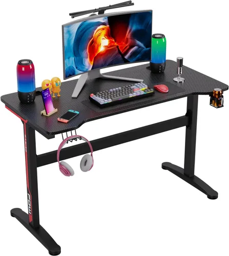Vista 10 de FDW Escritorio para computadora, escritorio para videojuegos, mesa de computadora para estudiantes, escritorio de oficina, mesa de estación