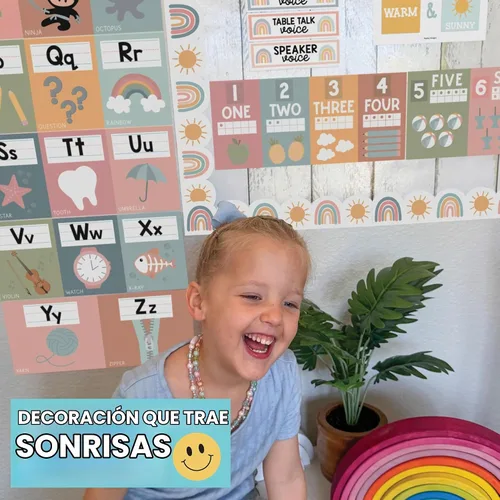 Vista 3 de Bordes de tablón de anuncios de 50 pies para decoración de tablones de Boho silenciado