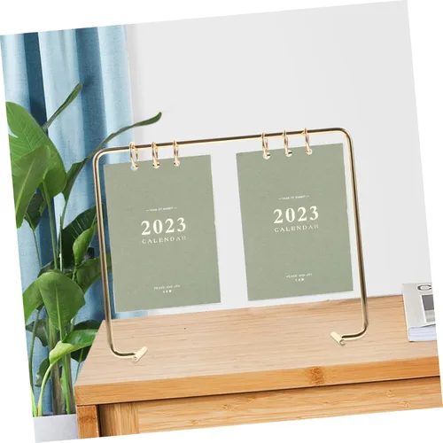 Vista 2 de STOBOK Soporte de calendario de escritorio de 3 piezas, soporte de mesa moderno